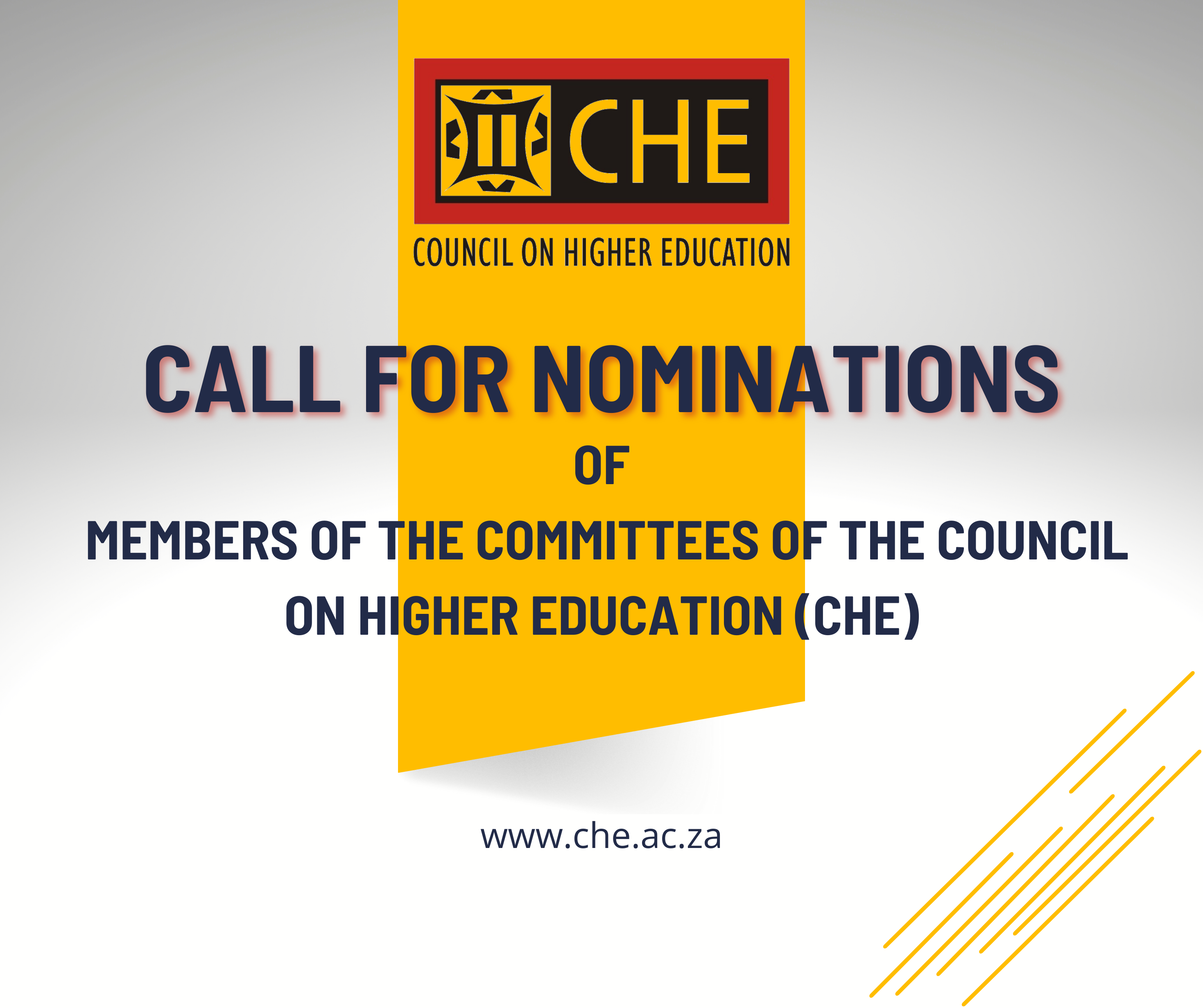Call for Nomination of Members of the Committees of the Council on Higher Education (CHE)