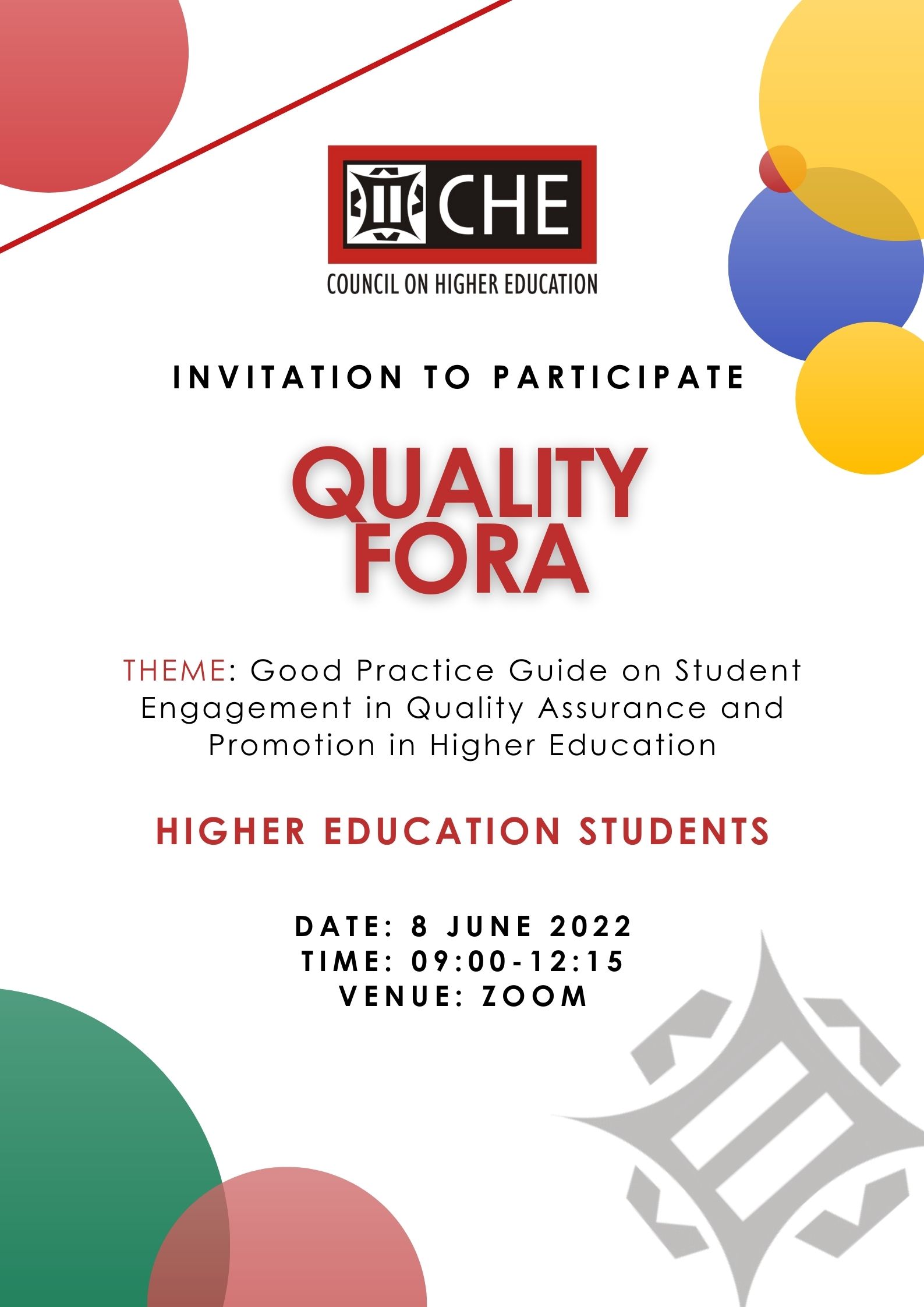 CHE Quality Fira - Higher Education Students